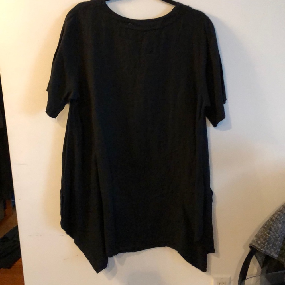 Fine Italian Linen Asymmetrical Tunic Dress sz M/L - Picture 4 of 5